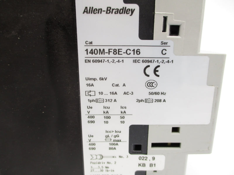 ALLEN BRADLEY 140M-F8E-C16 SER. C 10-16A NSMP