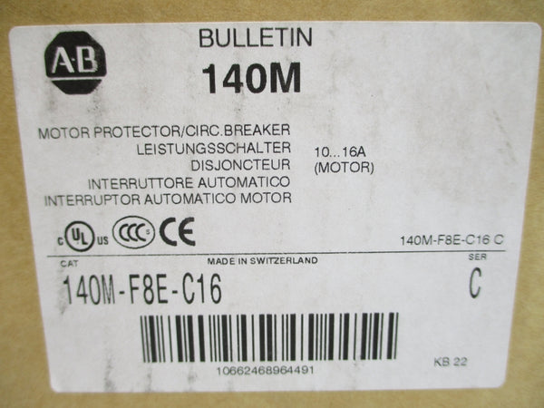 ALLEN BRADLEY 140M-F8E-C16 SER. C 10-16A NSMP
