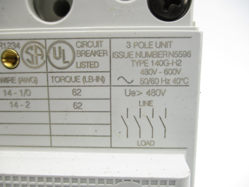 ALLEN BRADLEY 140G-H2F3-D10 SER. A 480-600V 100A NSMP