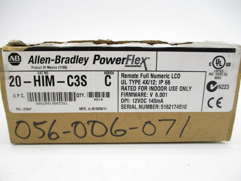ALLEN BRADLEY 20-HIM-C3S SER. C F/W V6.001 12VDC NSMP