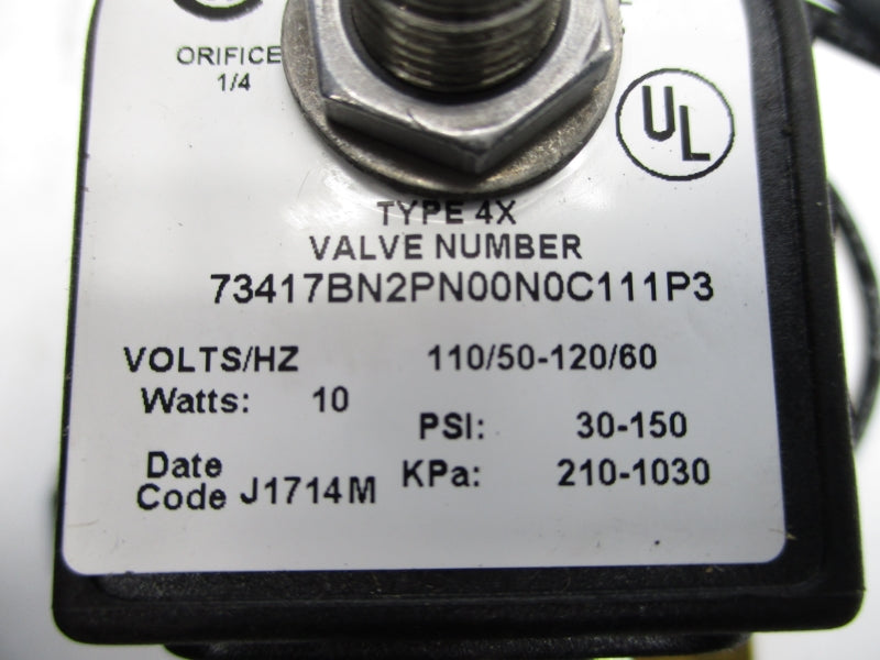 PARKER 73417BN2PN00N0C111P3 110/120V 30-150PSI 1/4" NSMP