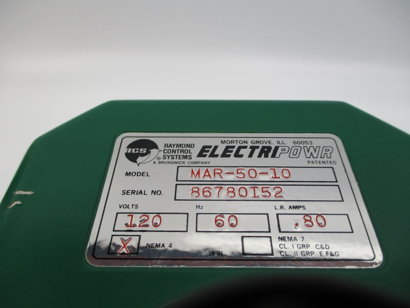 RCS MAR-50-10 120V .80A NSNP