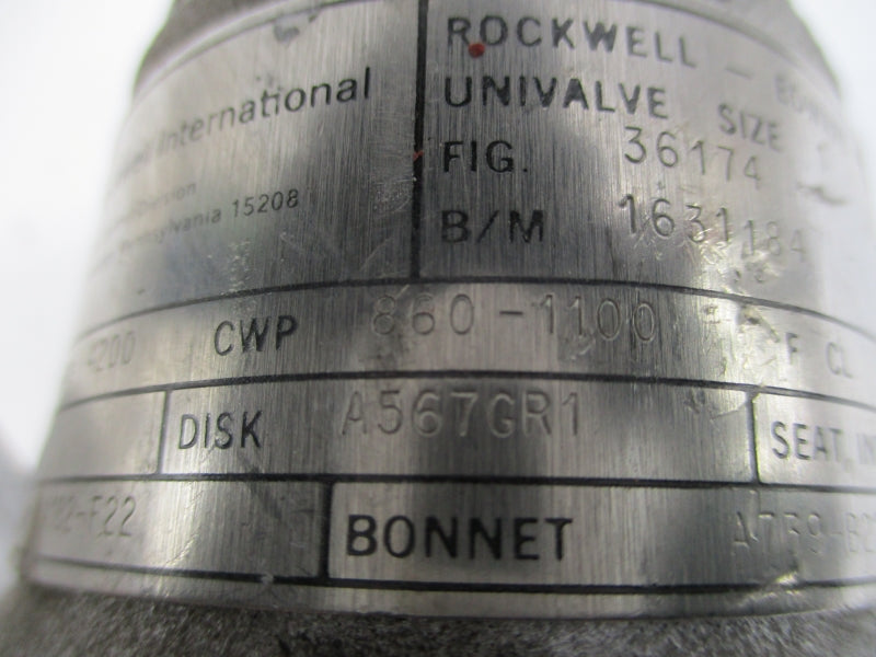 ROCKWELL INTERNATIONAL 36174 SP-84A 4200CWP 860-1100 1" NSNP