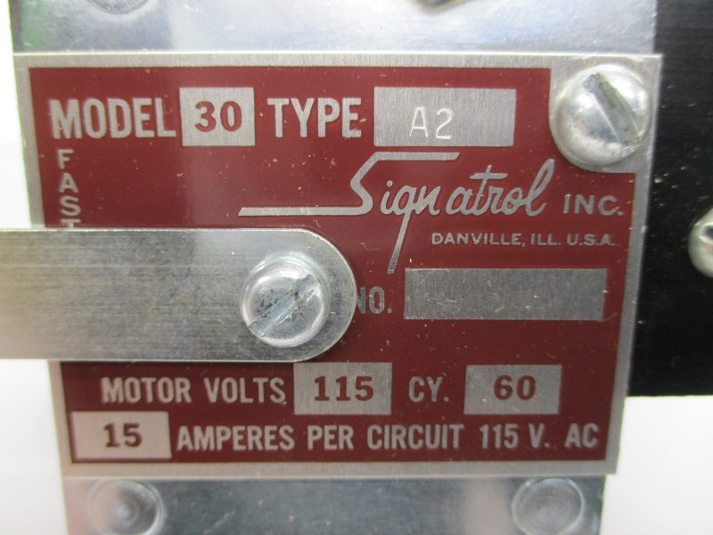 SIGNATROL MODEL 30-A2 115VAC 15A NSNP
