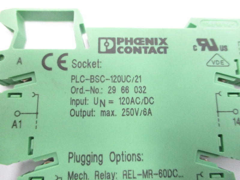 PHOENIX CONTACT PLC-BSC-120UC/21 2966032 120VAC/DC 6A NSNP