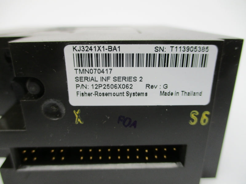 FISHER ROSEMOUNT 12P2506X062 KJ3241X1-BA1 12VDC NSNP