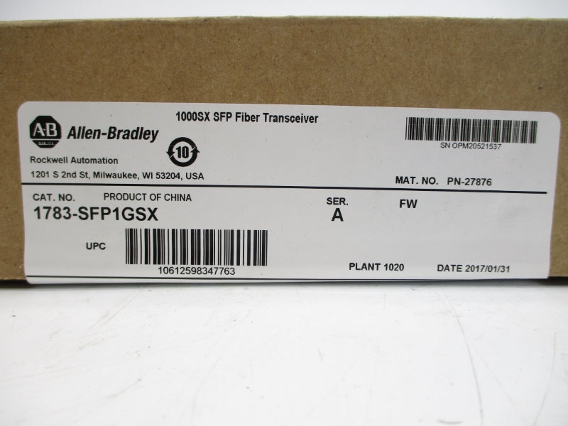 ALLEN BRADLEY 1783-SFP1GSX SER. A DATE: 2017 NSFS