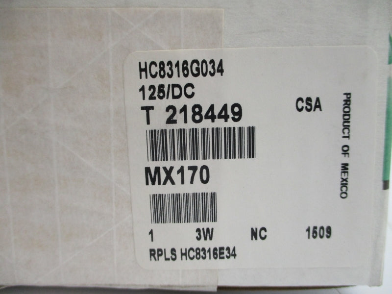 ASCO HC8316G034 125VDC 10-125PSI 1" NSMP