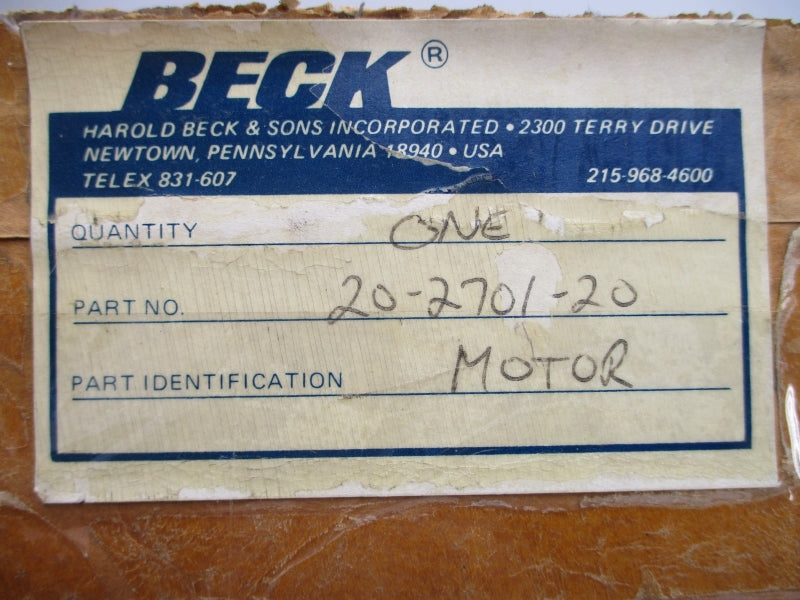 BECK 20-2701-20 NSMP