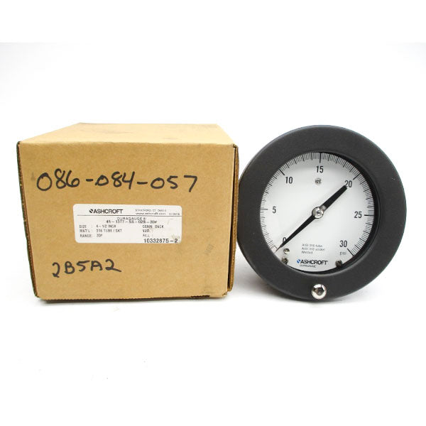 ASHCROFT 45-1377-SS-02B-30# 0-30PSI 4-1/2" NSMP