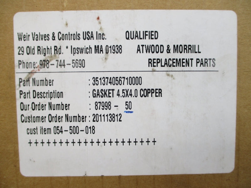 ATWOOD & MORRILL 351374056710000 (PKG OF 5) NSMP
