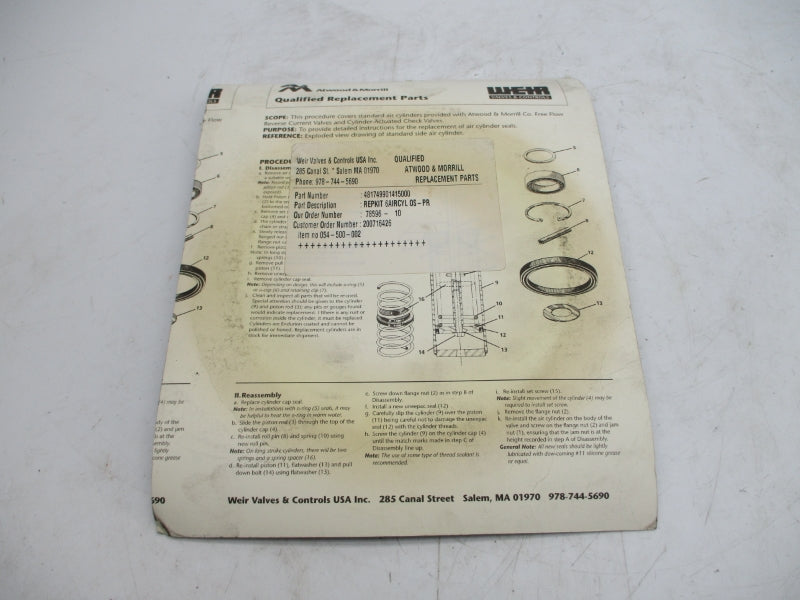WEIR 48174-990-1415-000 6" NSMP
