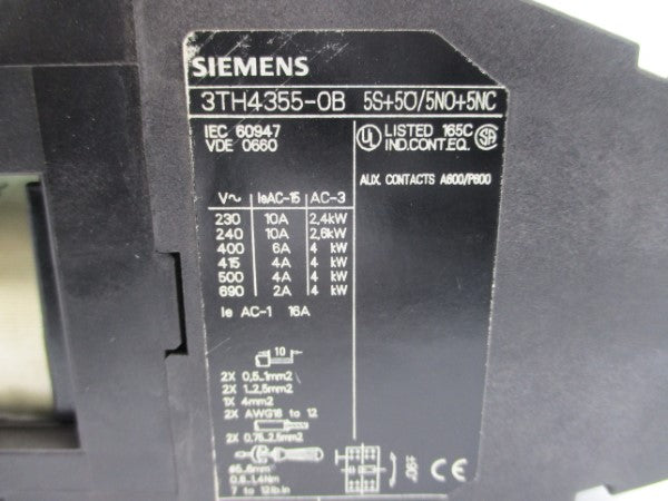 SIEMENS 3TH4355-0B 24VDC NSNP