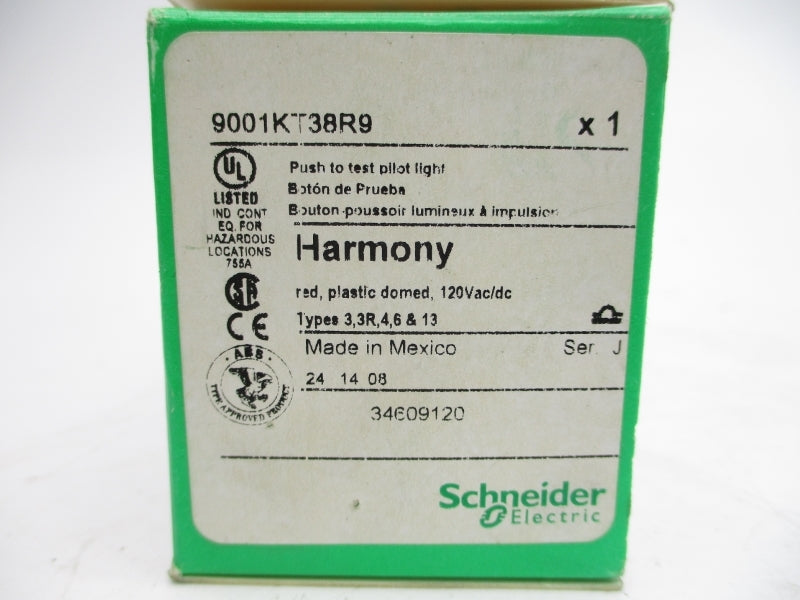 SCHNEIDER ELECTRIC 9001KT38R9 SER. J 120VAC/DC NSMP