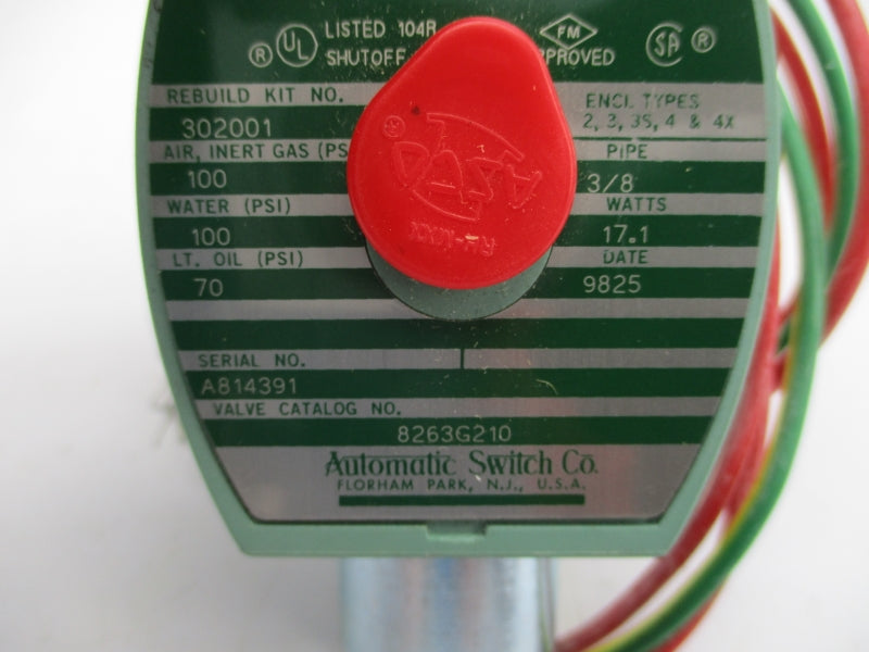 ASCO 8263G210 440/480V 100PSI 3/8" NSMP