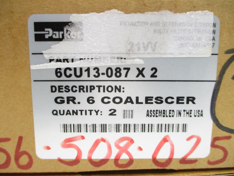 PARKER 6CU13-087X2 (PKG OF 2) NSMP