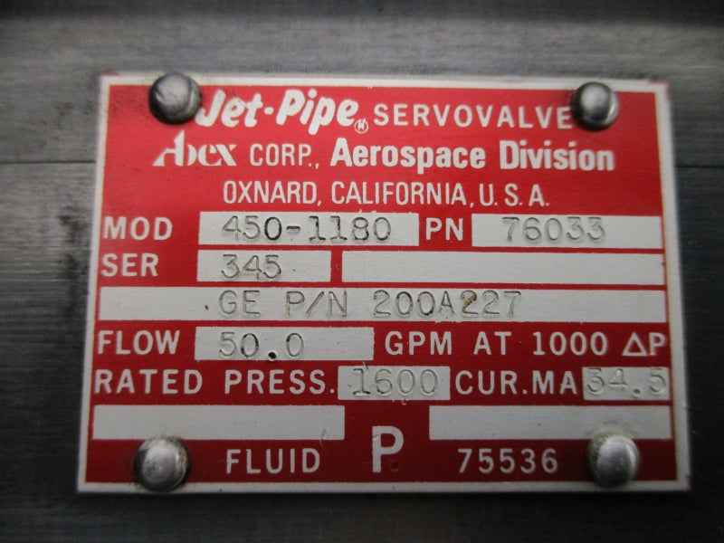 JET PIPE 76033 450-1180 NSNP