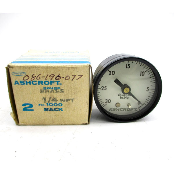 ASHCROFT 1000 30INHG 1/4" NSMP