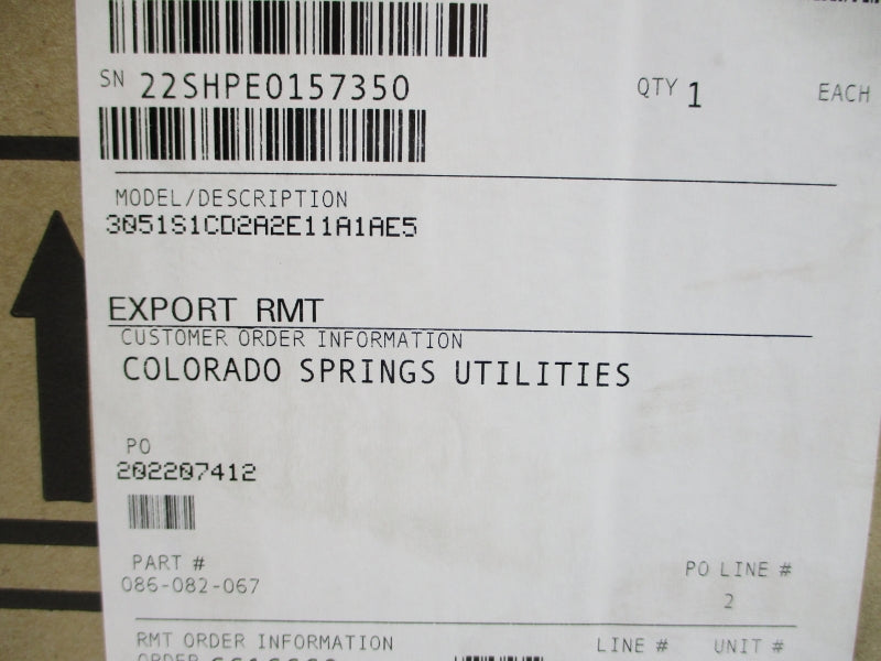 ROSEMOUNT 3051S1CD2A2E11A1AE5 10.5-42.4VDC 3626PSI NSMP