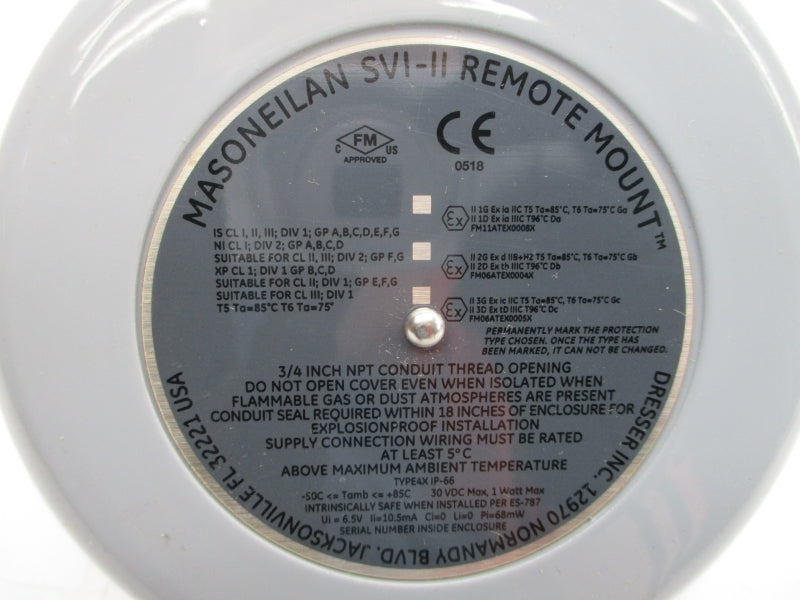 MASONEILAN SVI-II 4XIP-66 30VDC 3/4" NSNP