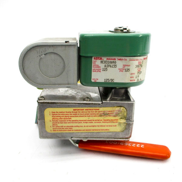 ASCO HC8310A40 125VDC 125PSI 1/4" NSNP