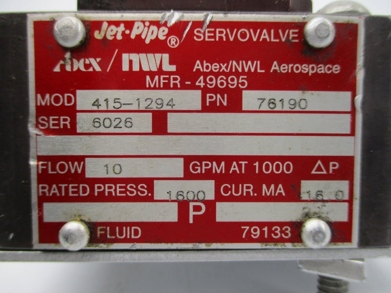 JET PIPE 76190 415-1294 UNMP