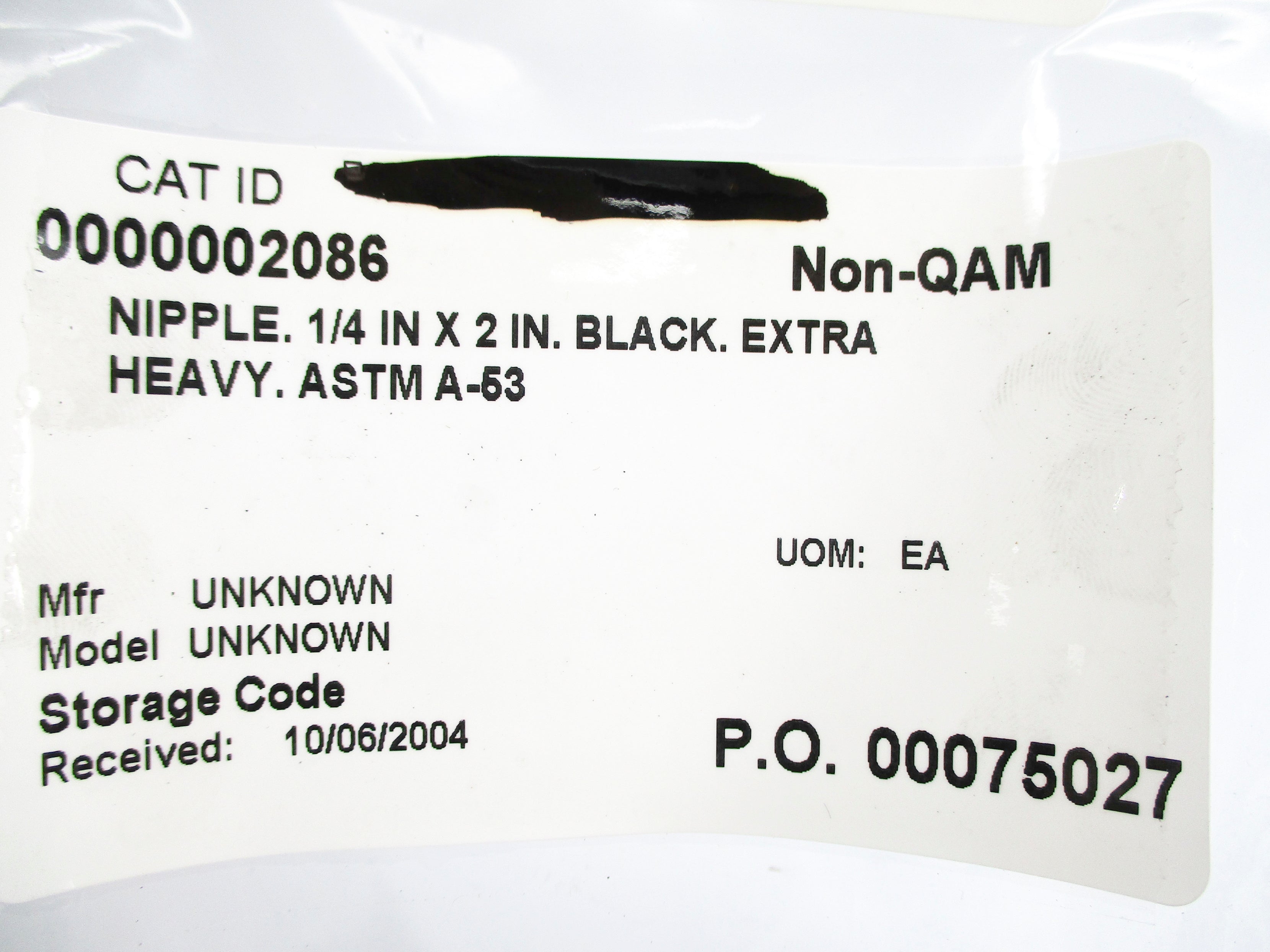 ASTM A-53 1/4" X 2" NSNP