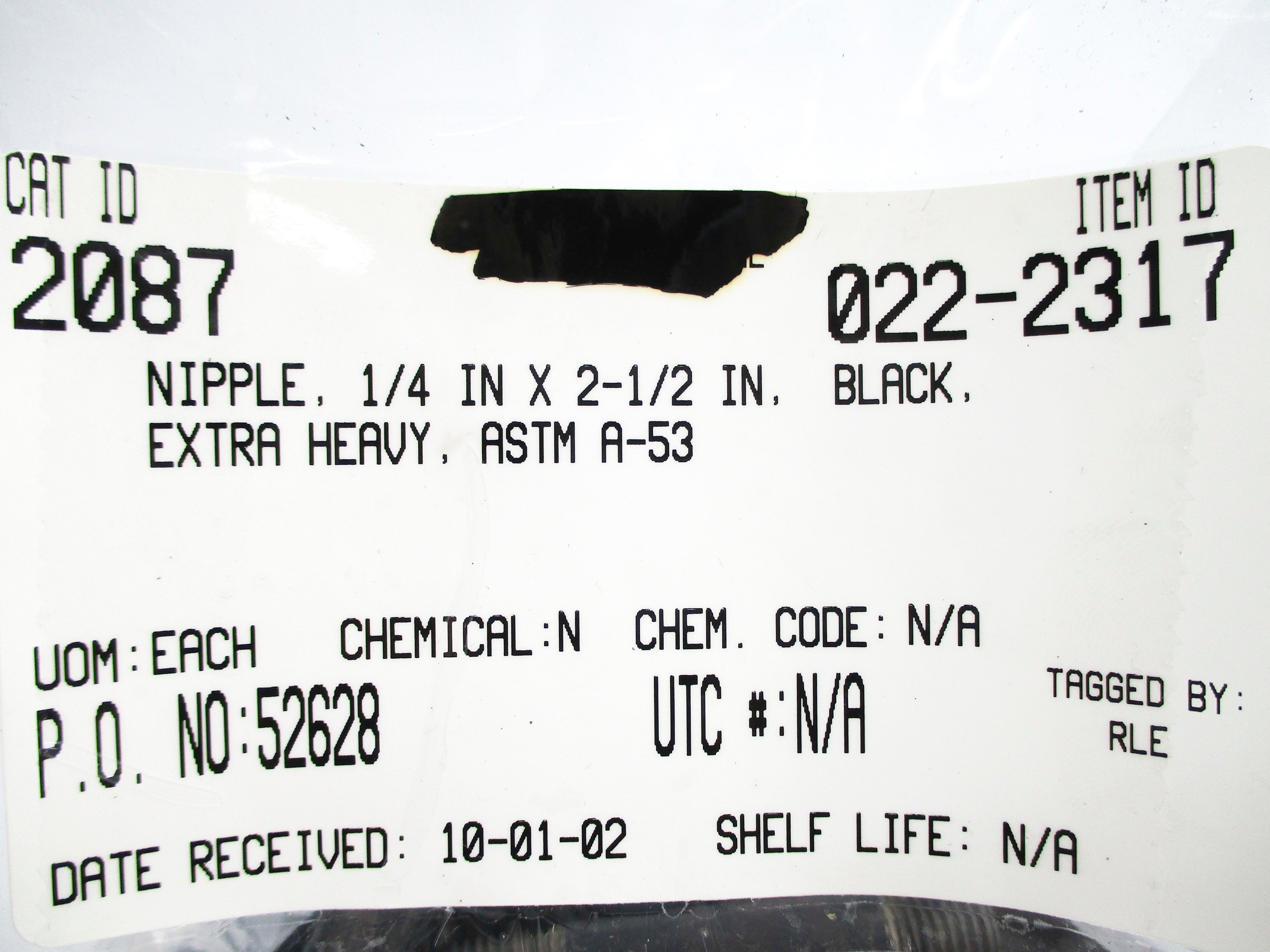 ASTM A-53 1/4" X 2-1/2" NSNP