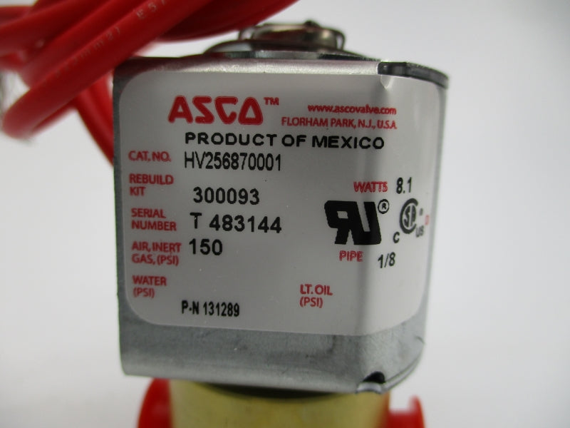ASCO HV256870001 120V 150PSI 1/8" NSMP
