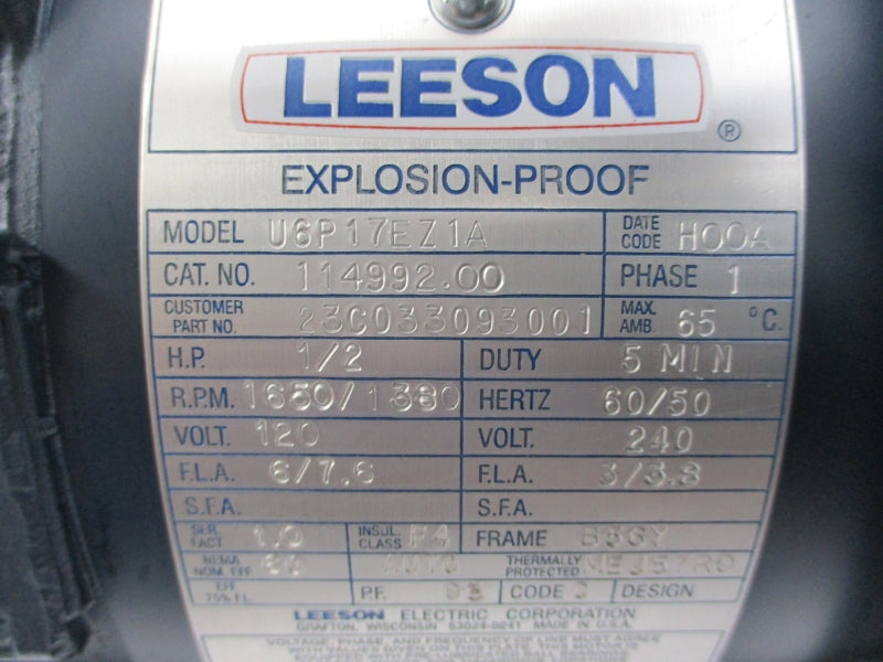 LEESON 114992.00 U6P17EZ1A 120/240V 6/7.6A NSNP