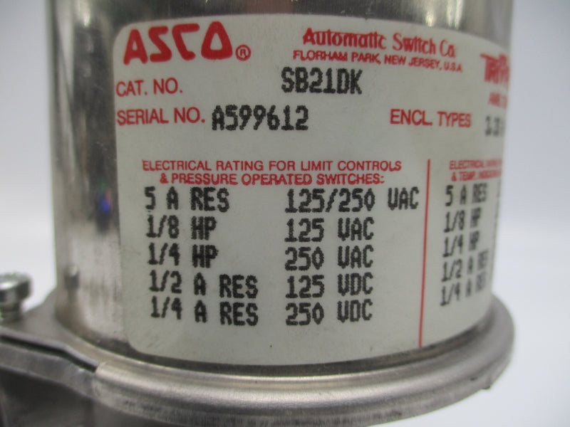 ASCO SB21DK 125/250VAC 5A NSNP