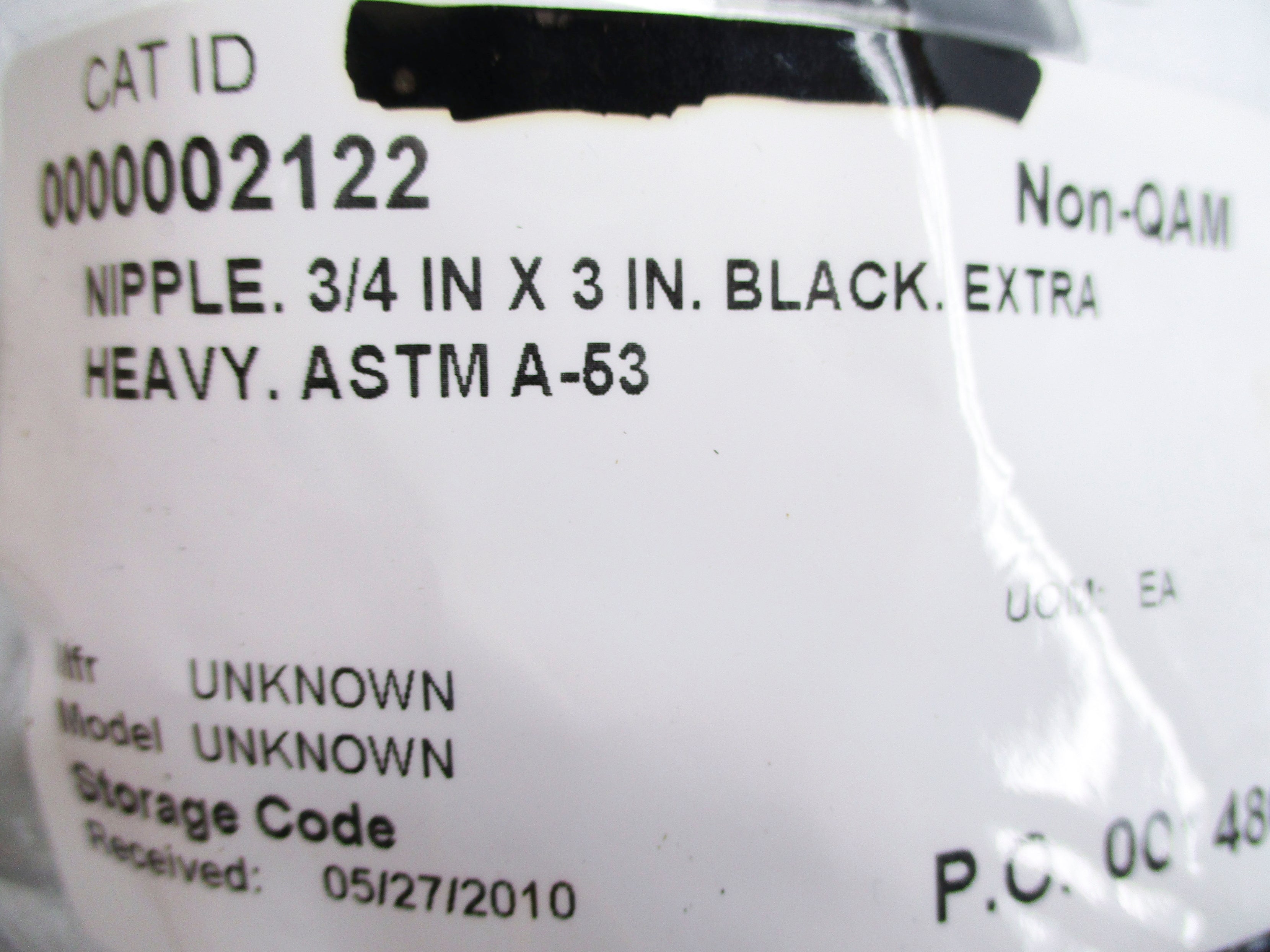 ASTM A-53 3/4" X 3" NSNP