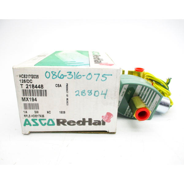 ASCO HC8317G035 125VDC 5-75PSI 1/4" NSMP