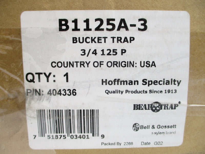 BELL&GOSSETT B1125A-3 404336 250PSI 3/4" NSMP