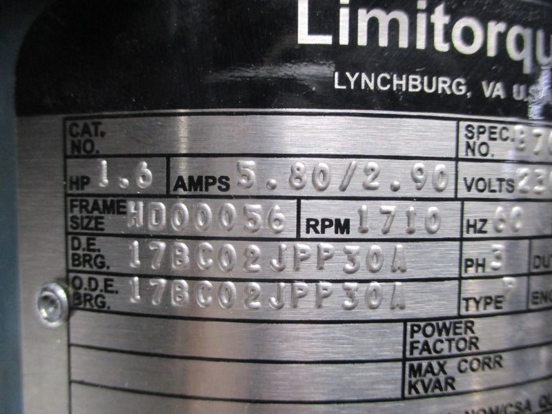 LIMITORQUE B760830 230/460V 5.80/2.90A NSNP