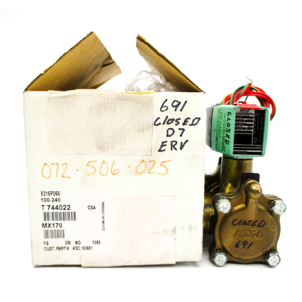 ASCO 8316P066 100-240VDC 10-250PSI 1/2" NSMP