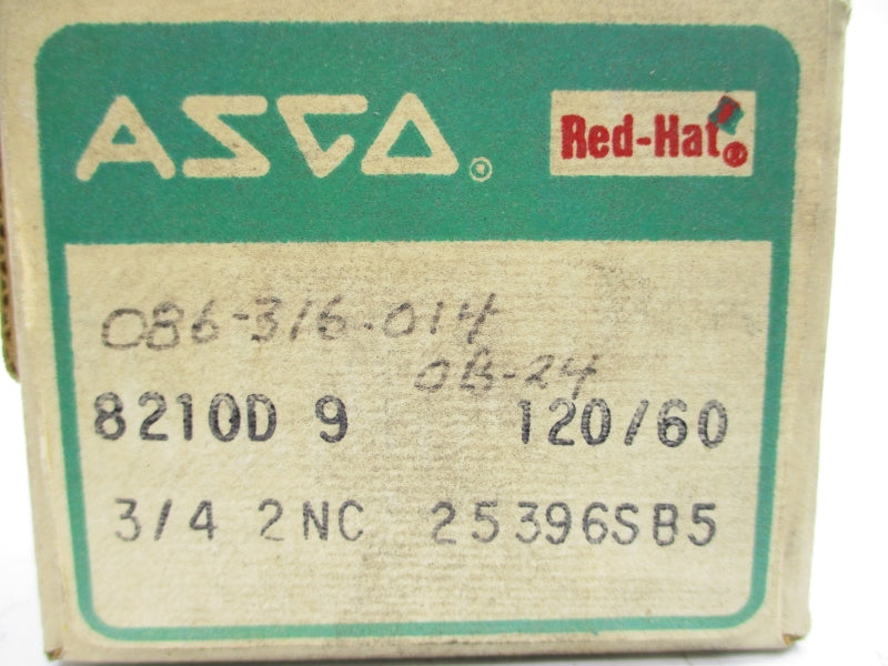 ASCO 8210D9 110/120V 5-125PSI 3/4" NSMP