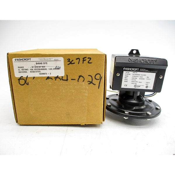 ASHCROFT B464BXFS 480VAC 15A 20PSI -30"H2O/30"H2O NSMP