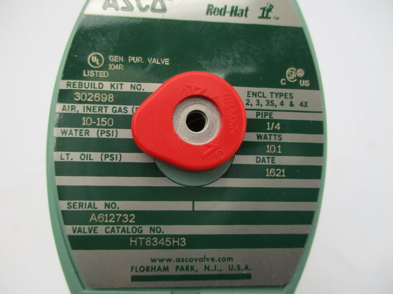 ASCO HT8345H3 110/120V 10-150PSI 1/4" NSMP
