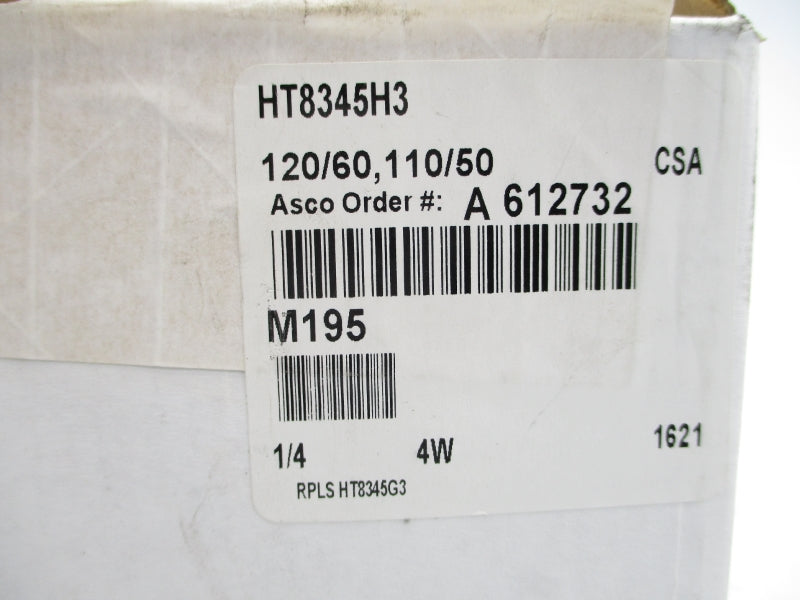 ASCO HT8345H3 110/120V 10-150PSI 1/4" NSMP