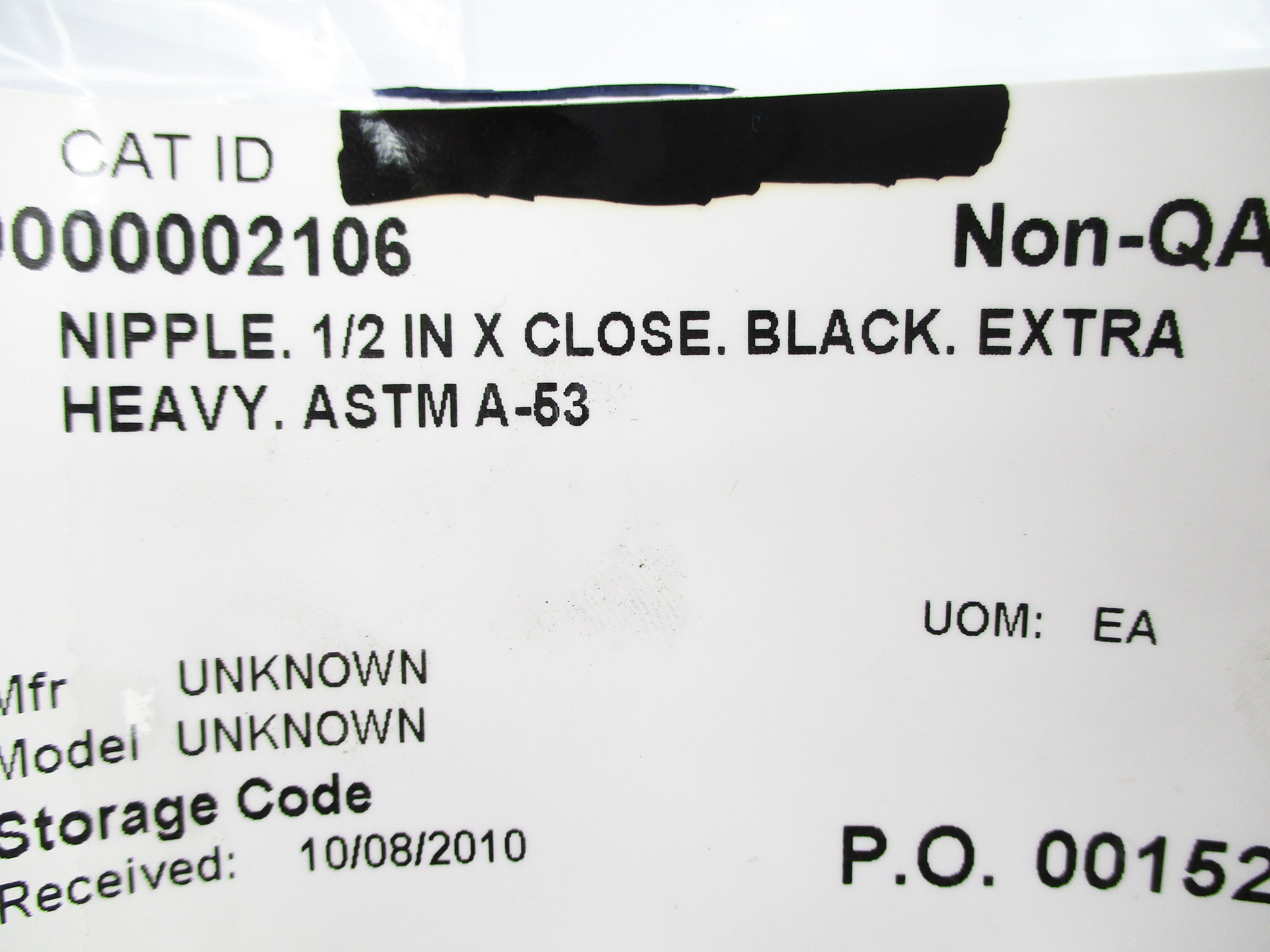 ASTM A-53 1/2" X CLOSE NSNP