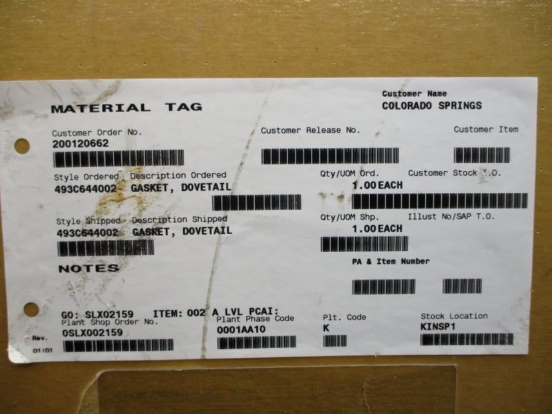 INDUSTRIAL MRO 493C644002 NSMP