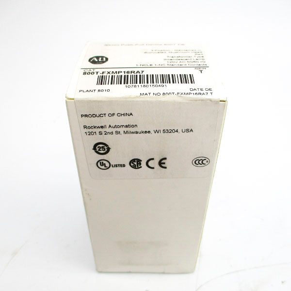ALLEN BRADLEY 800T-FXMP16RA7 SER. T 120VAC (WH) NSFS