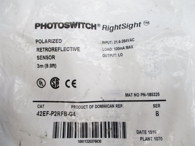 ALLEN BRADLEY 42EF-P2RFB-G4 SER. B 21.6-264VAC/DC NSMP