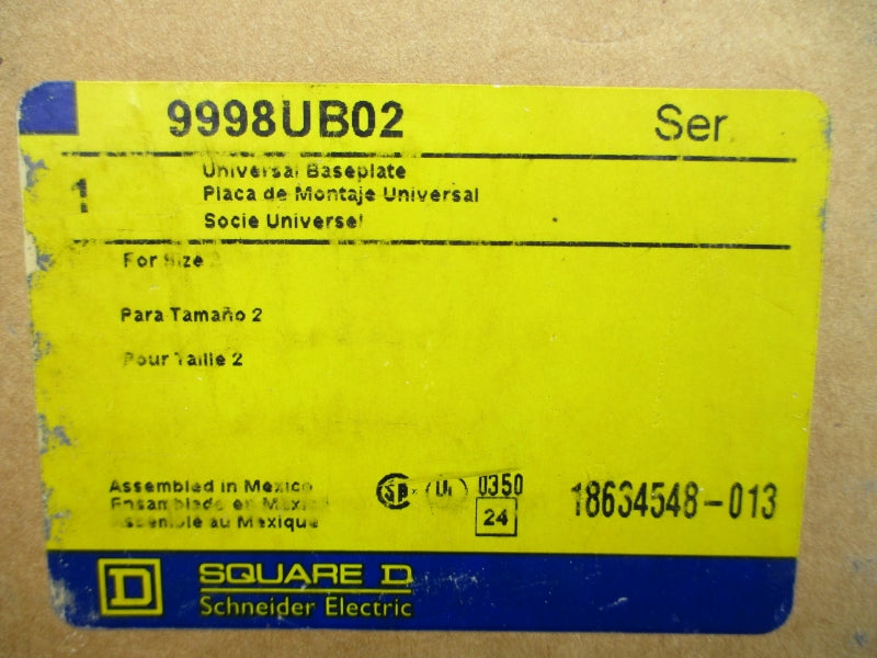 SQUARE D 9998UB02 NSMP