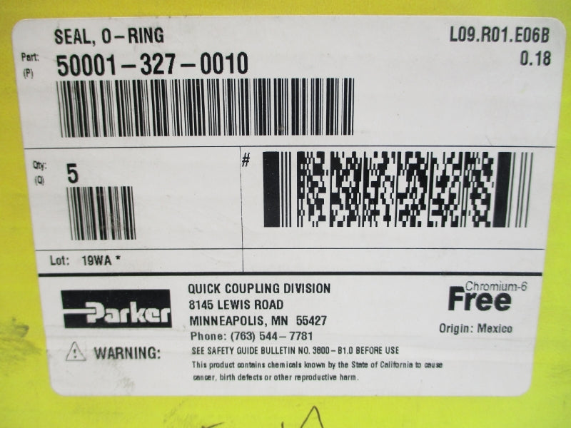 PARKER 50001-327-0010 (PKG OF 5) NSMP
