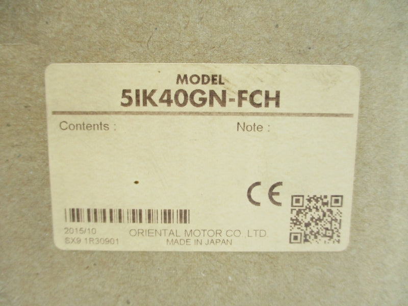 ORIENTAL MOTOR 5IK40GN-FCH 115V 0.67A NSMP