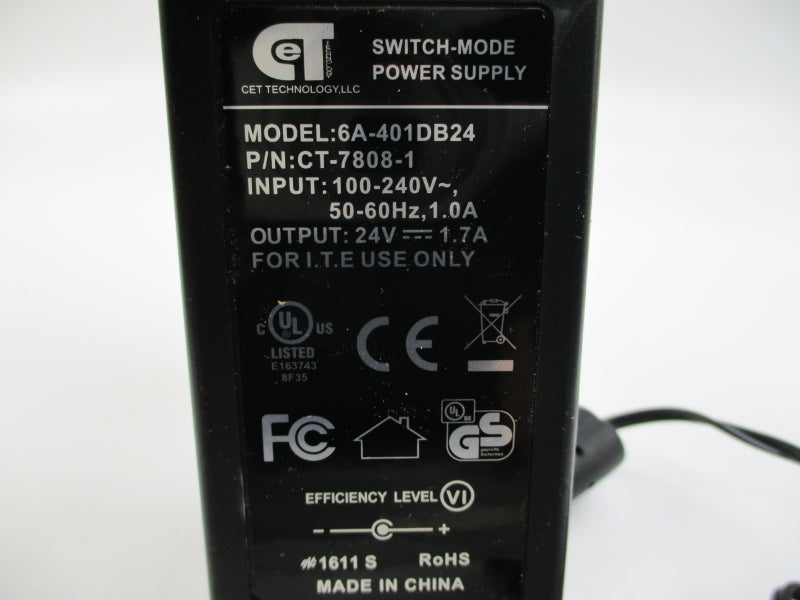CET TECHNOLOGIES 6A-401DB24 CT-7808-1 100-240V 1.0A NSNP