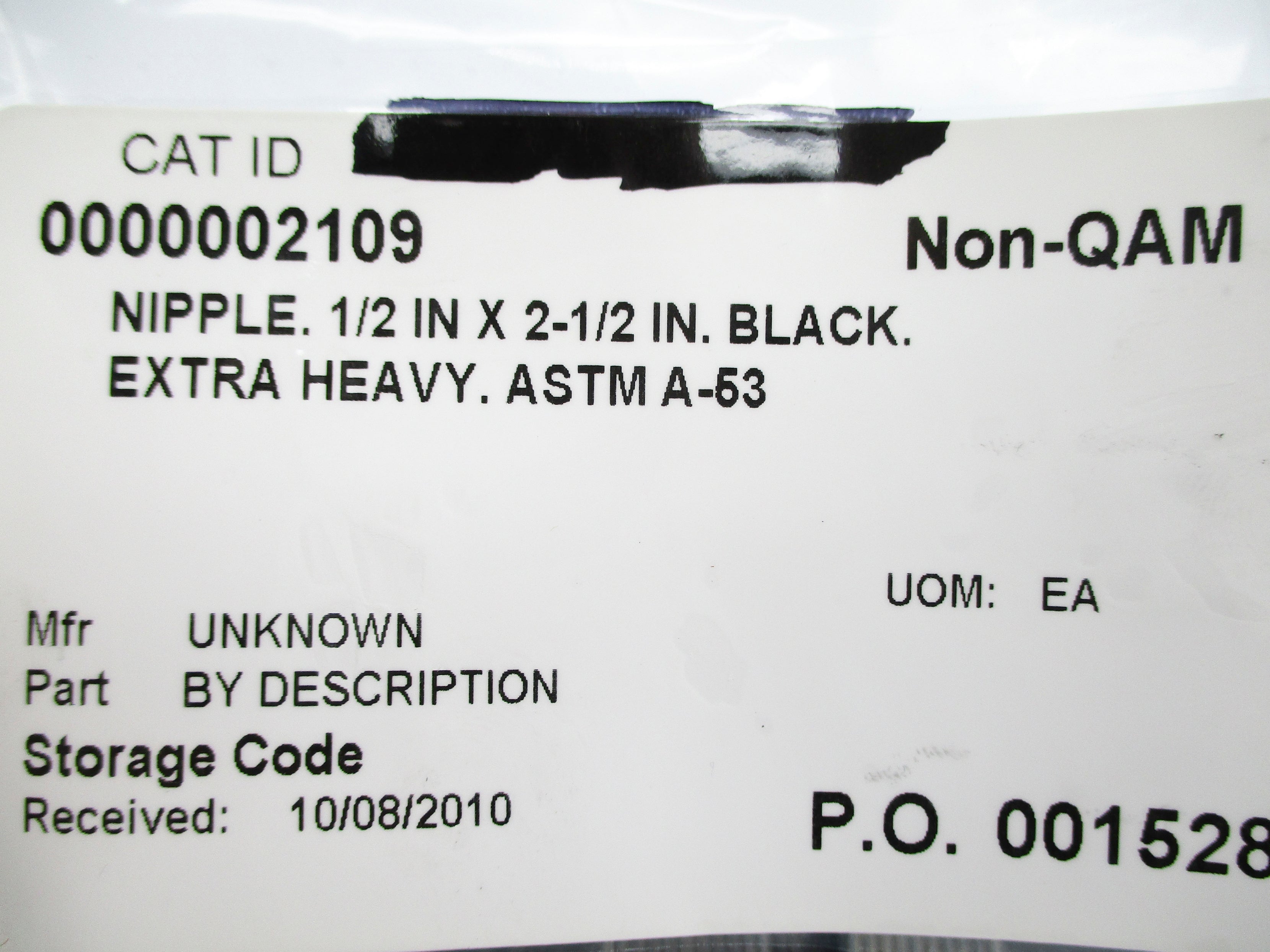 ASTM A-53 1/2" X 2-1/2" NSNP