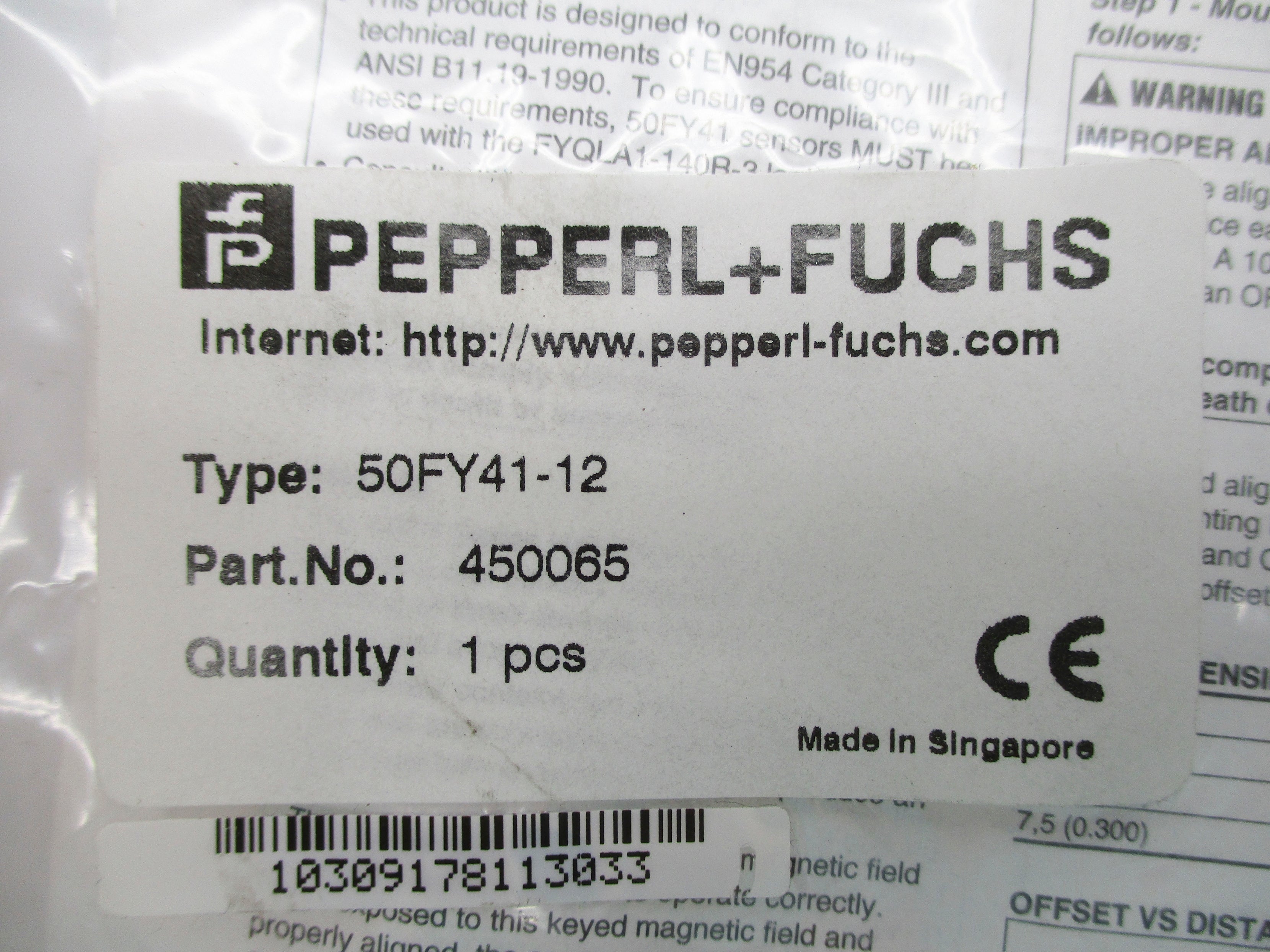 PEPPERL+FUCHS 50FY41-12 NSMP